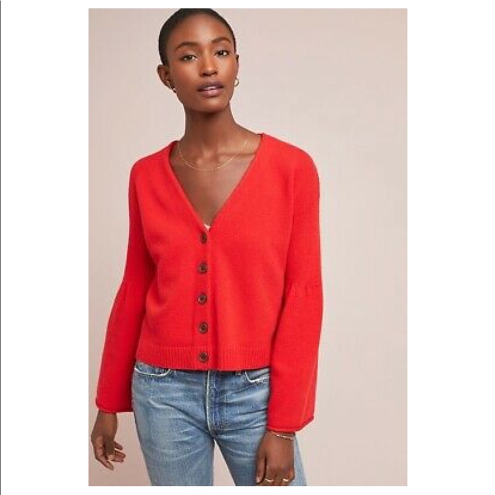 MOTH by Anthropologie Bell Sleeves Cardigan